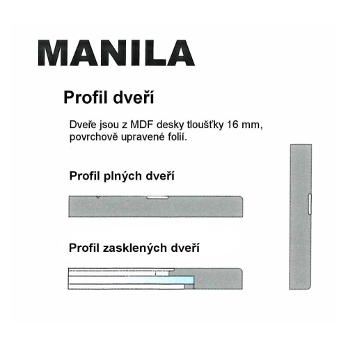 Manila | Manila - profil dveří